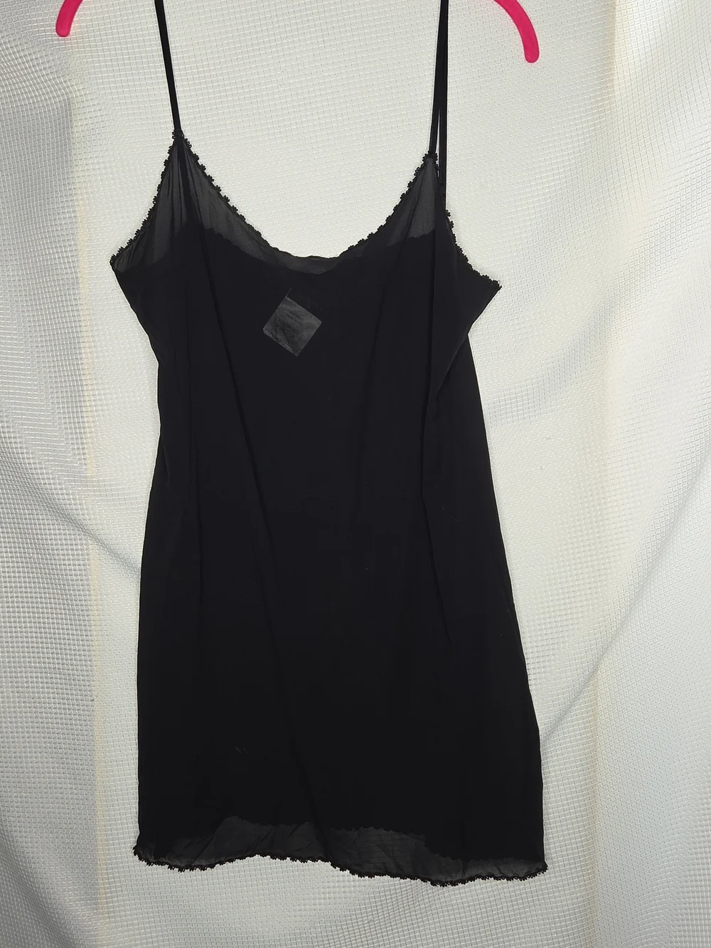 CHANEL Black Silk Lace-Trim Slip Shear Dress - Picture 1 of 7